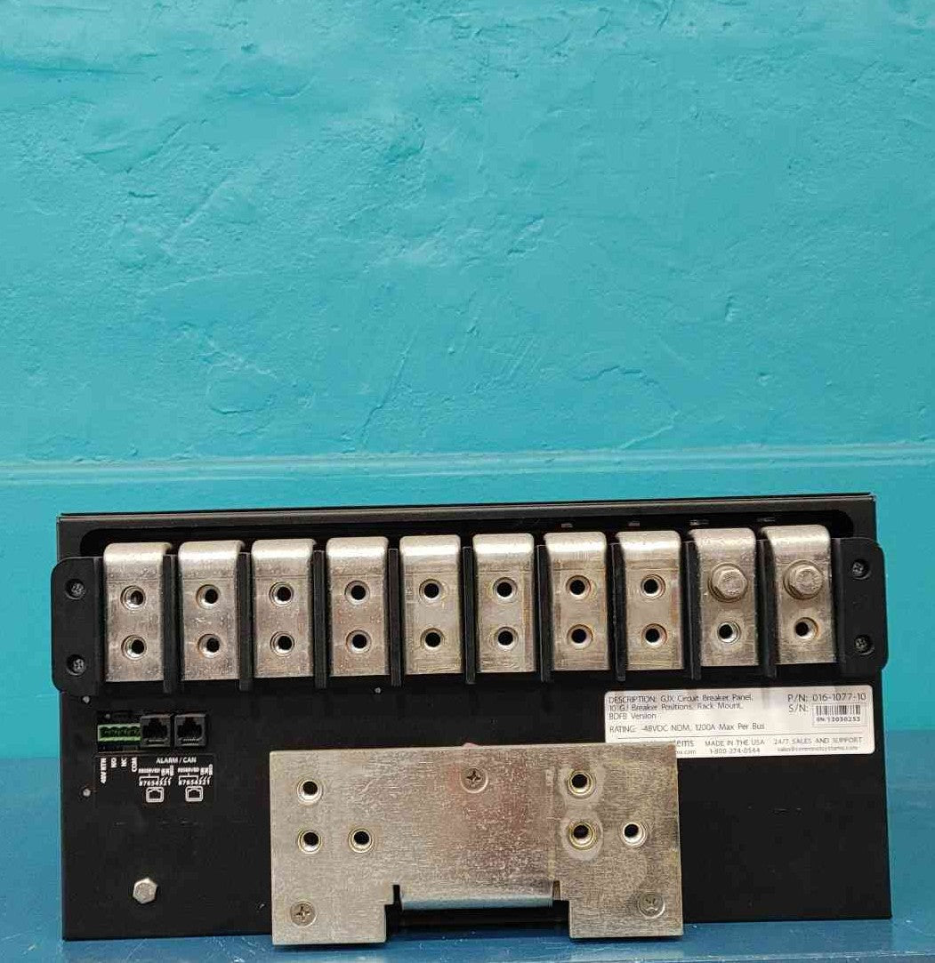 COMM/net 016-1077-10 GJX DC Power Distribution Unit Panel -48VDC 1200A 10-Pos 4U