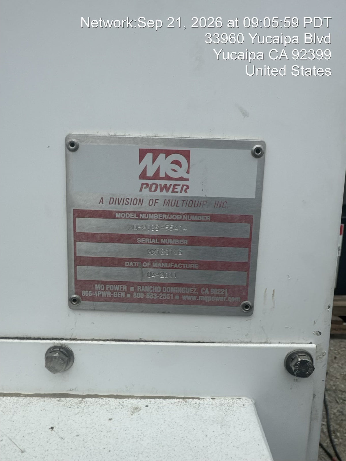 MQ Power MQP20CS 20 kW Industrial Diesel Generator Isuzu Enclosed Base Fuel Tank