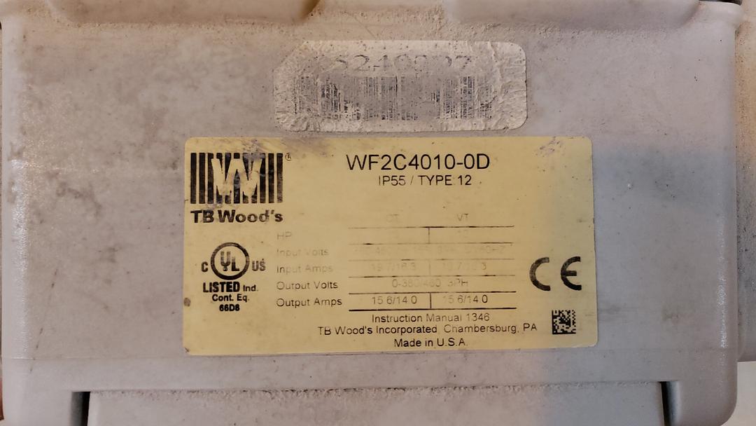 TB Woods Sensorless Vector Drive WF2C4010-0D(S6LLST10211)