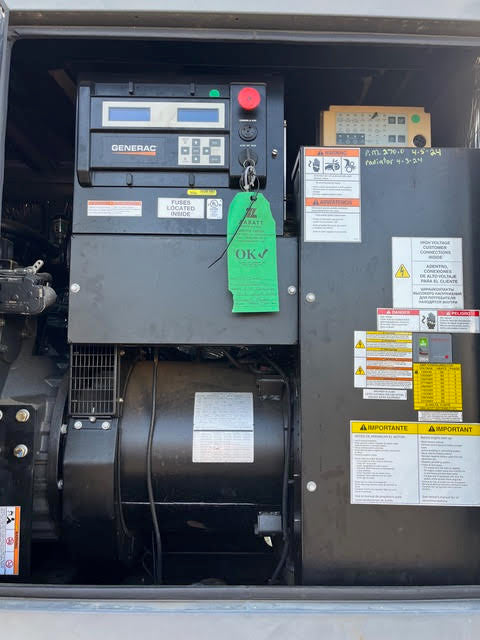 48KW 50KW Generac Diesel Generator 1PH 270Hrs '13 300 Gal Tank