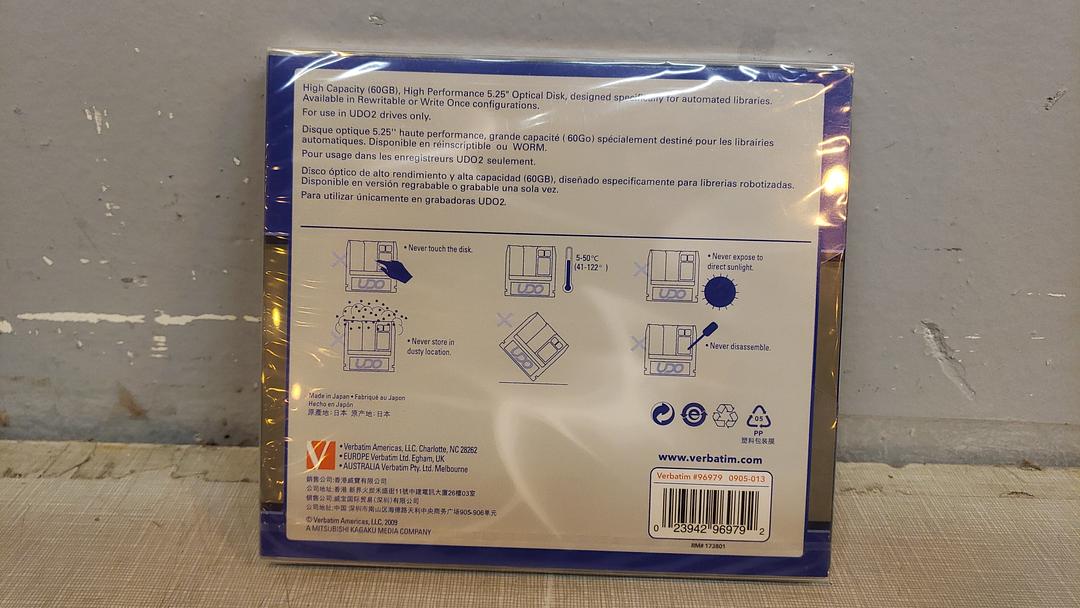 1 Lot of 28 NEW Verbatim UDO2 60GB WRITE ONCE LTO Tape Library Drive (S6LLST11175)