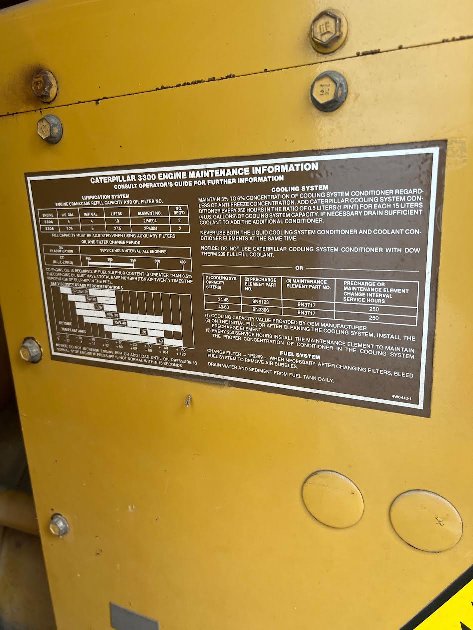 175KW Caterpillar 3306 Diesel Generator 627 Hours Enclosed