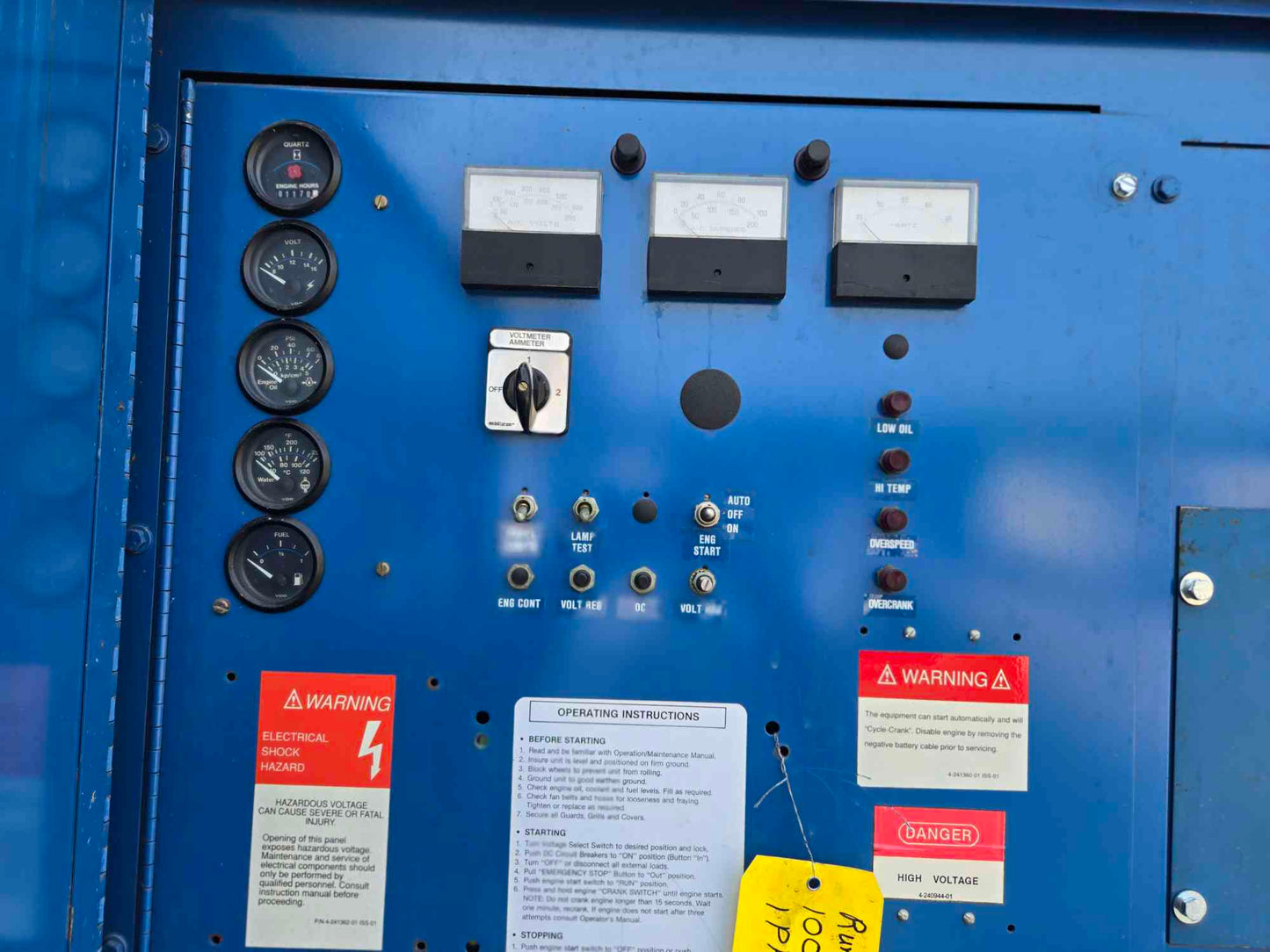 40KW Magnatek 4039 John Deere Diesel Generator '96 1170 Hrs TESTED