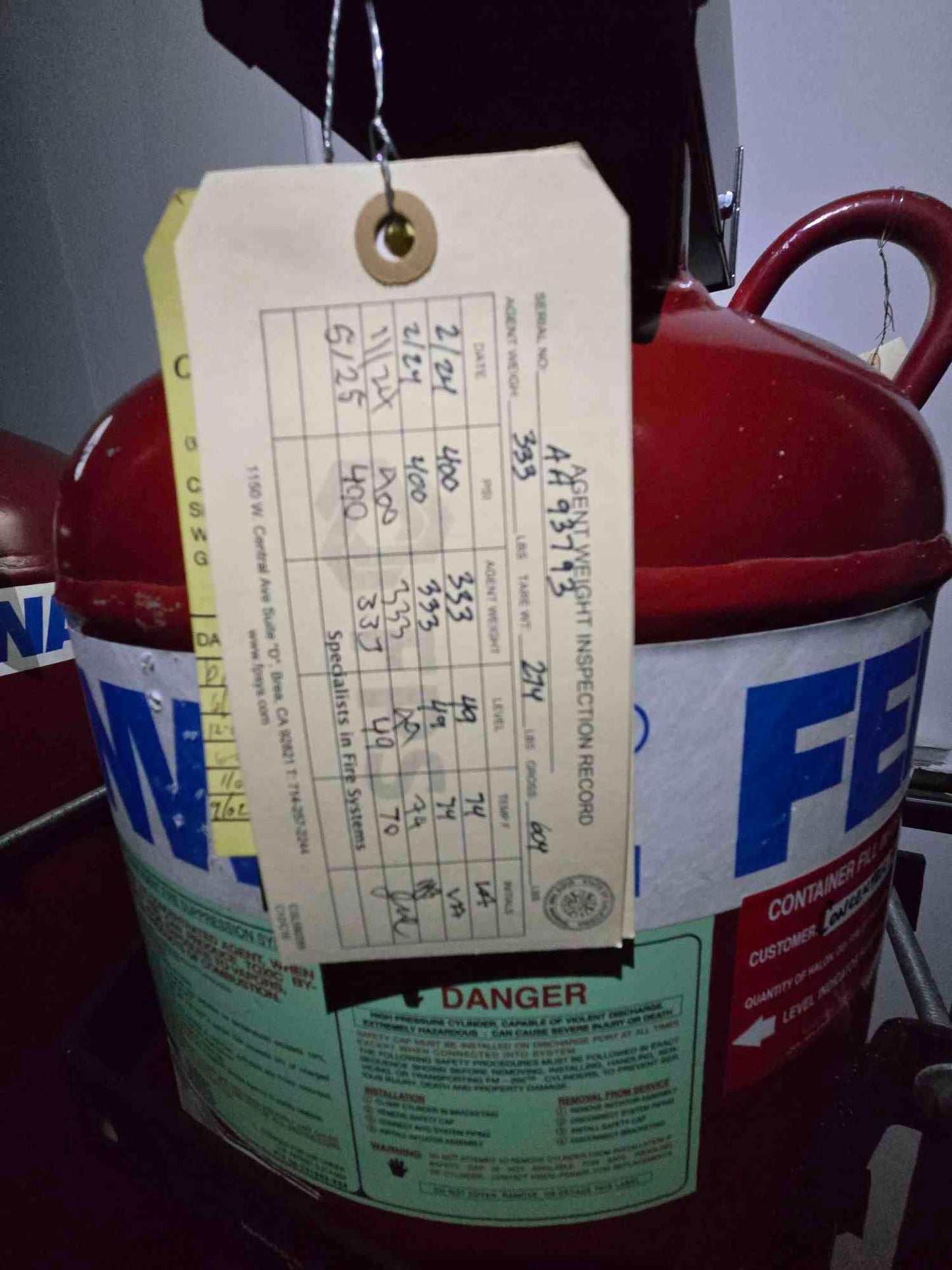 Fenwal FM-200 Clean Agent Extinguishing System Unit 333 Lbs (SKU: 111029)