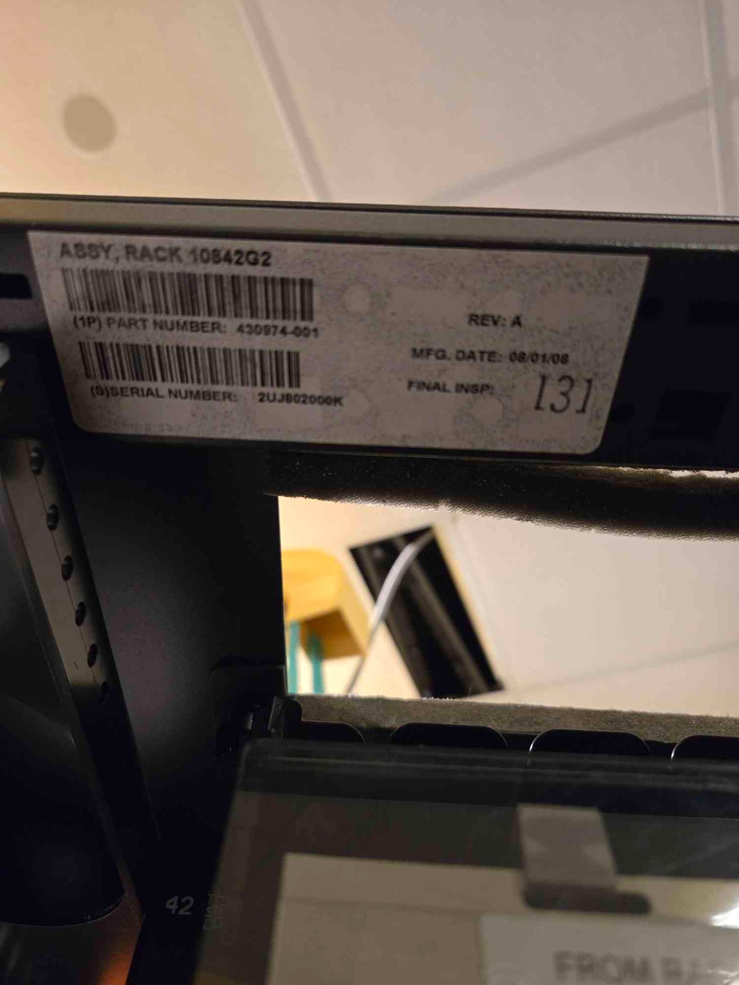 HP 10842G2 42U Server Rack Enclosure Cabinet 430974-001 Mesh Doors