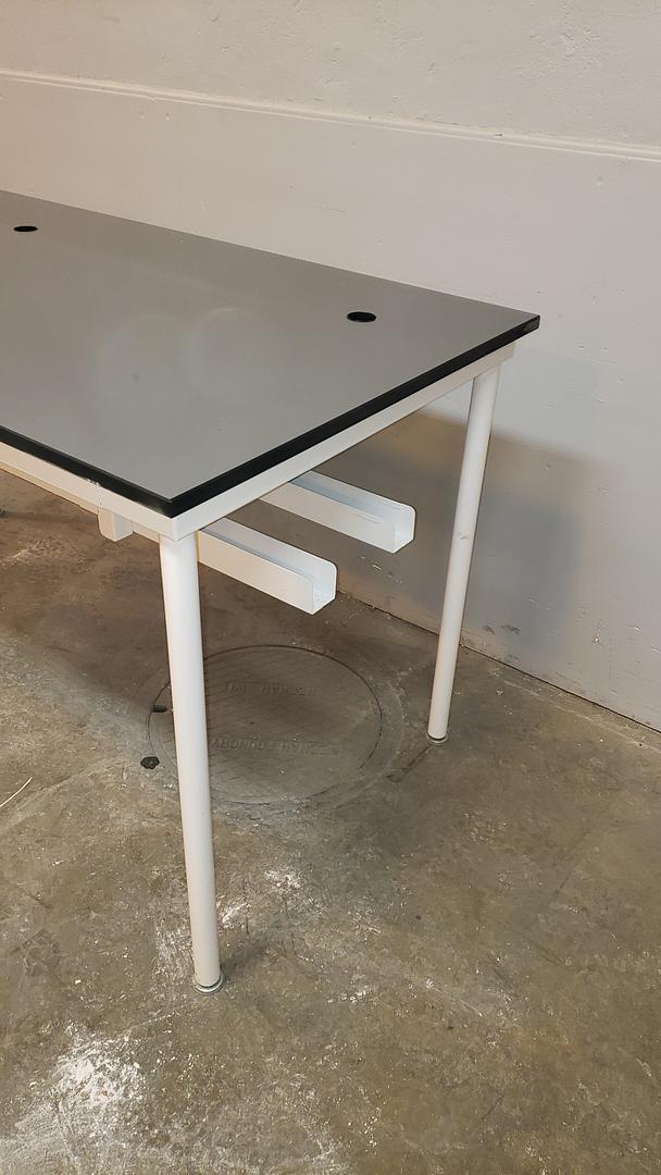 Lab Desk Grey and Black Epoxy Table 6'x3'x40"(S6LLST10366)