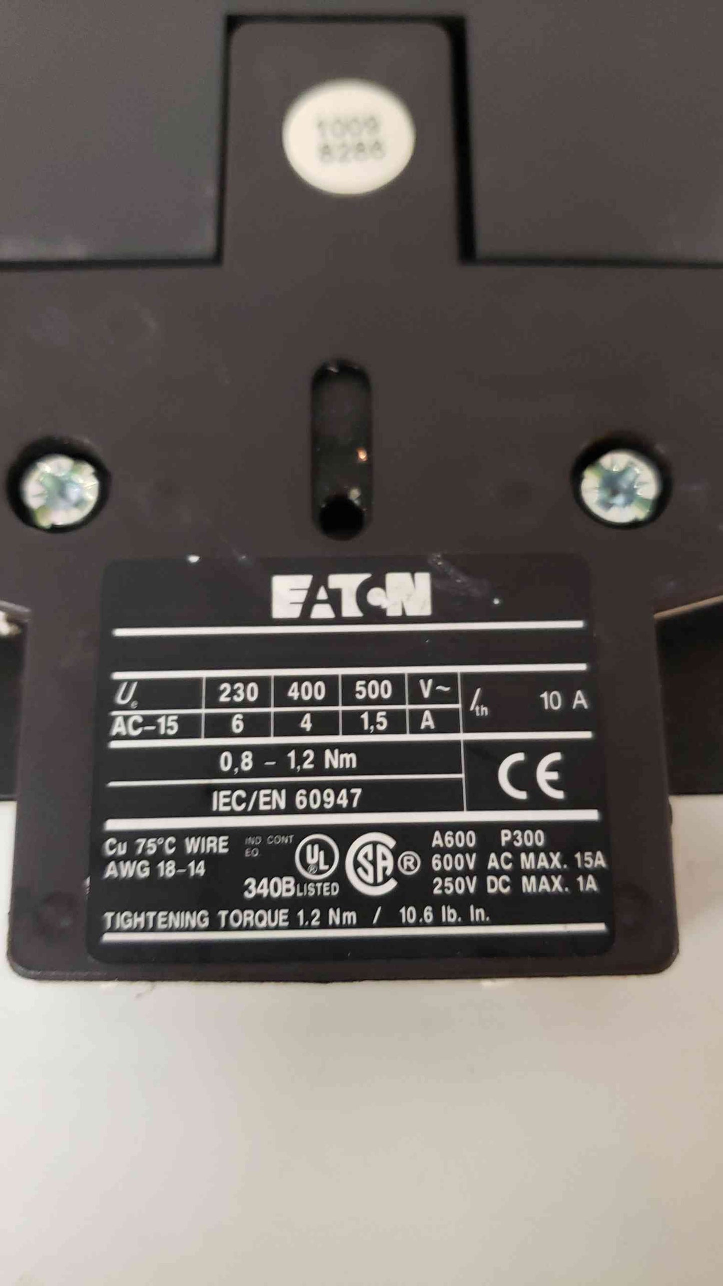 EATON Electric Contactor 3 Pole XTCE185L(104777)