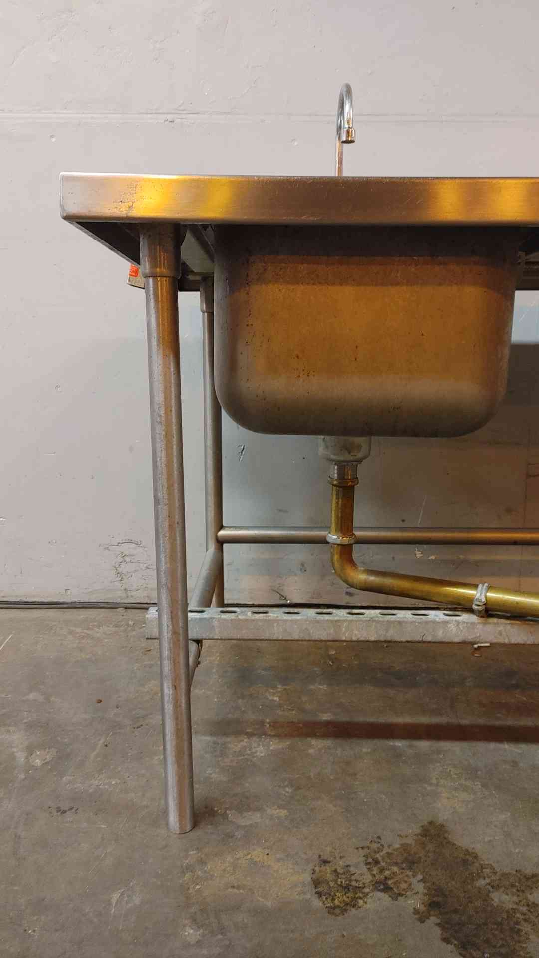 6' Stainless Steel Single Basin Sink & Countertop