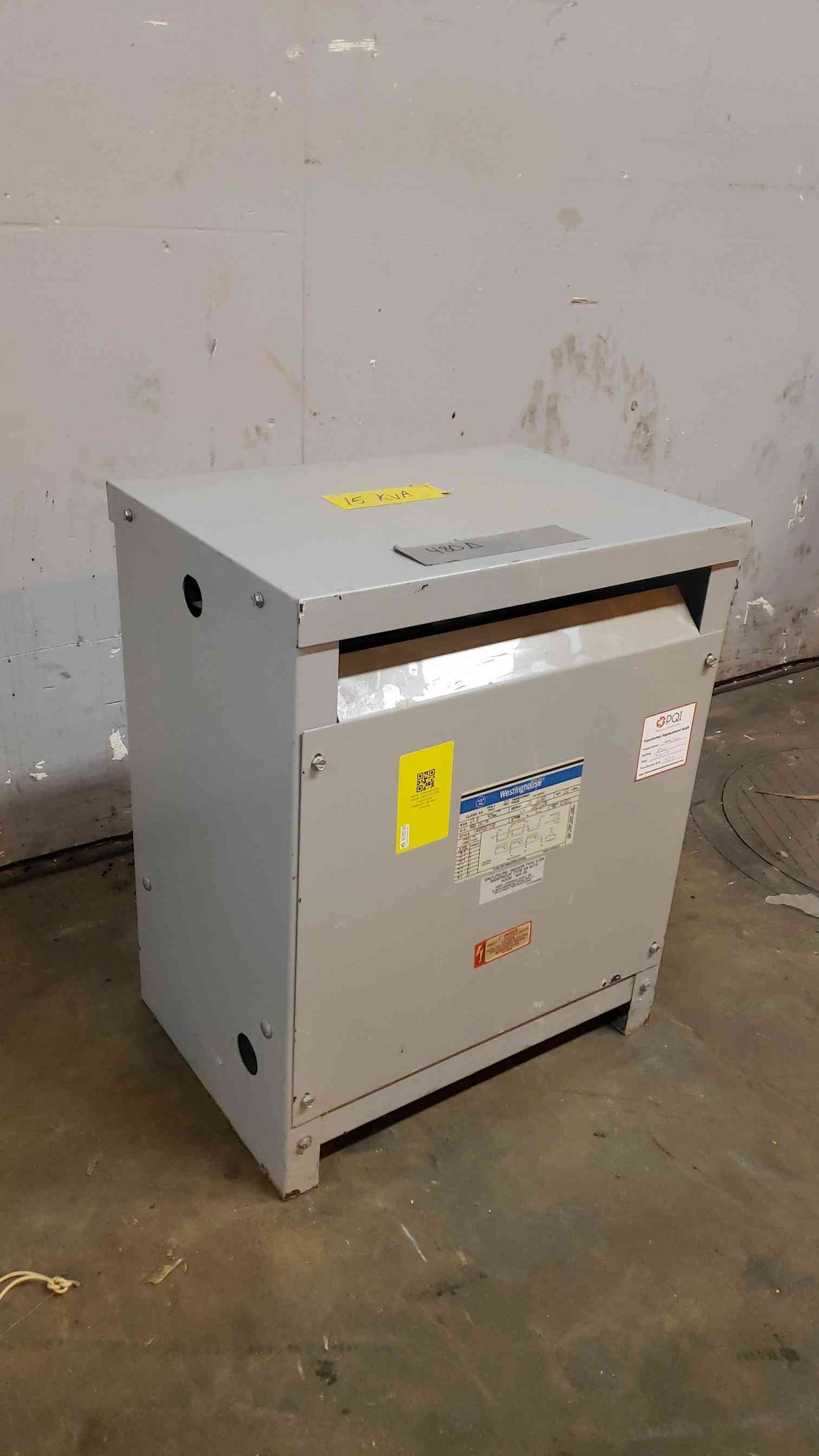 Westinghouse 15KVA 480v x 208Y/120 3PH Dry Transformer U48M28T15B (SKU: 106918)