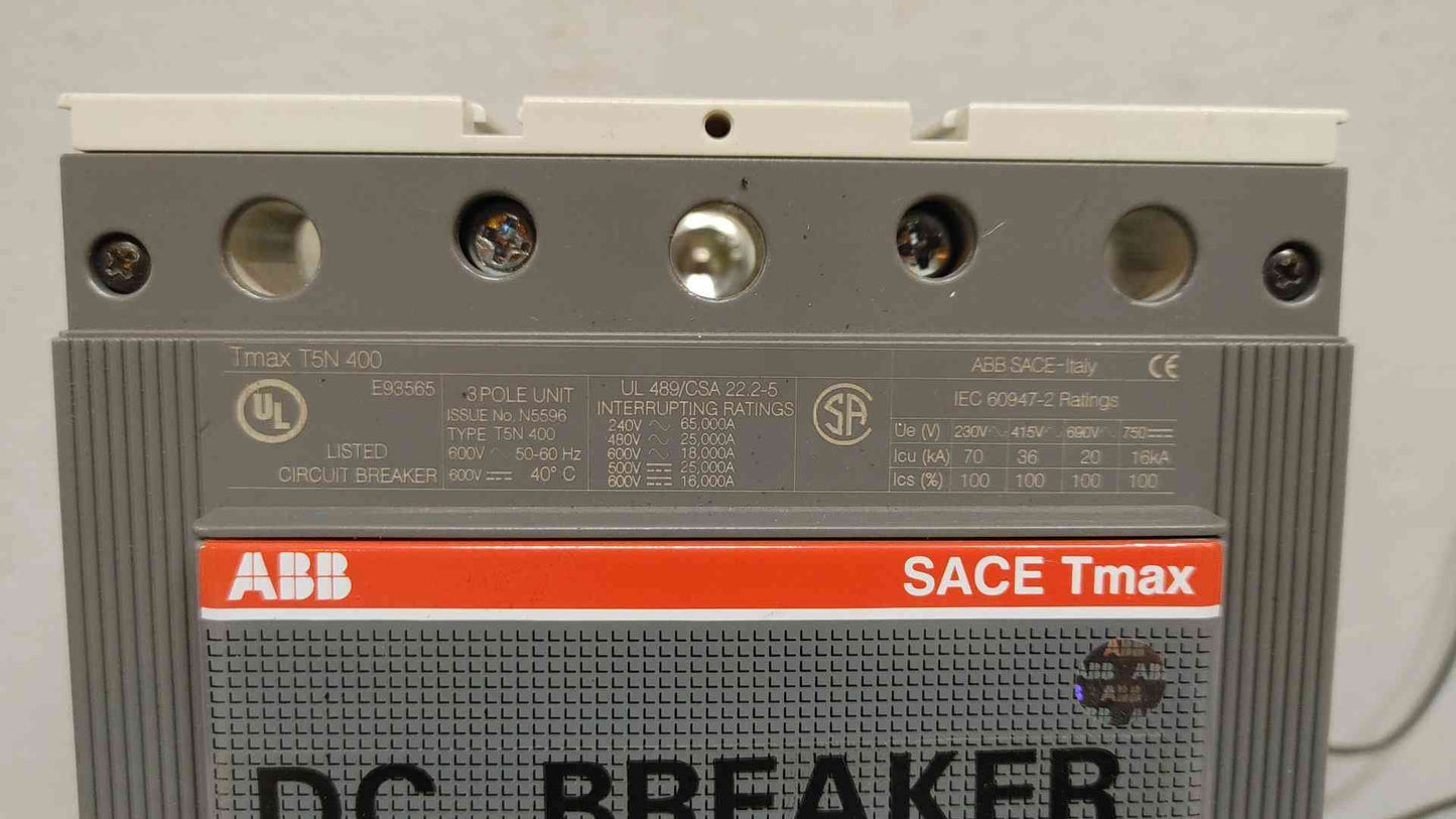 ABB 300A 3 Pole Circuit Breaker T5N 400