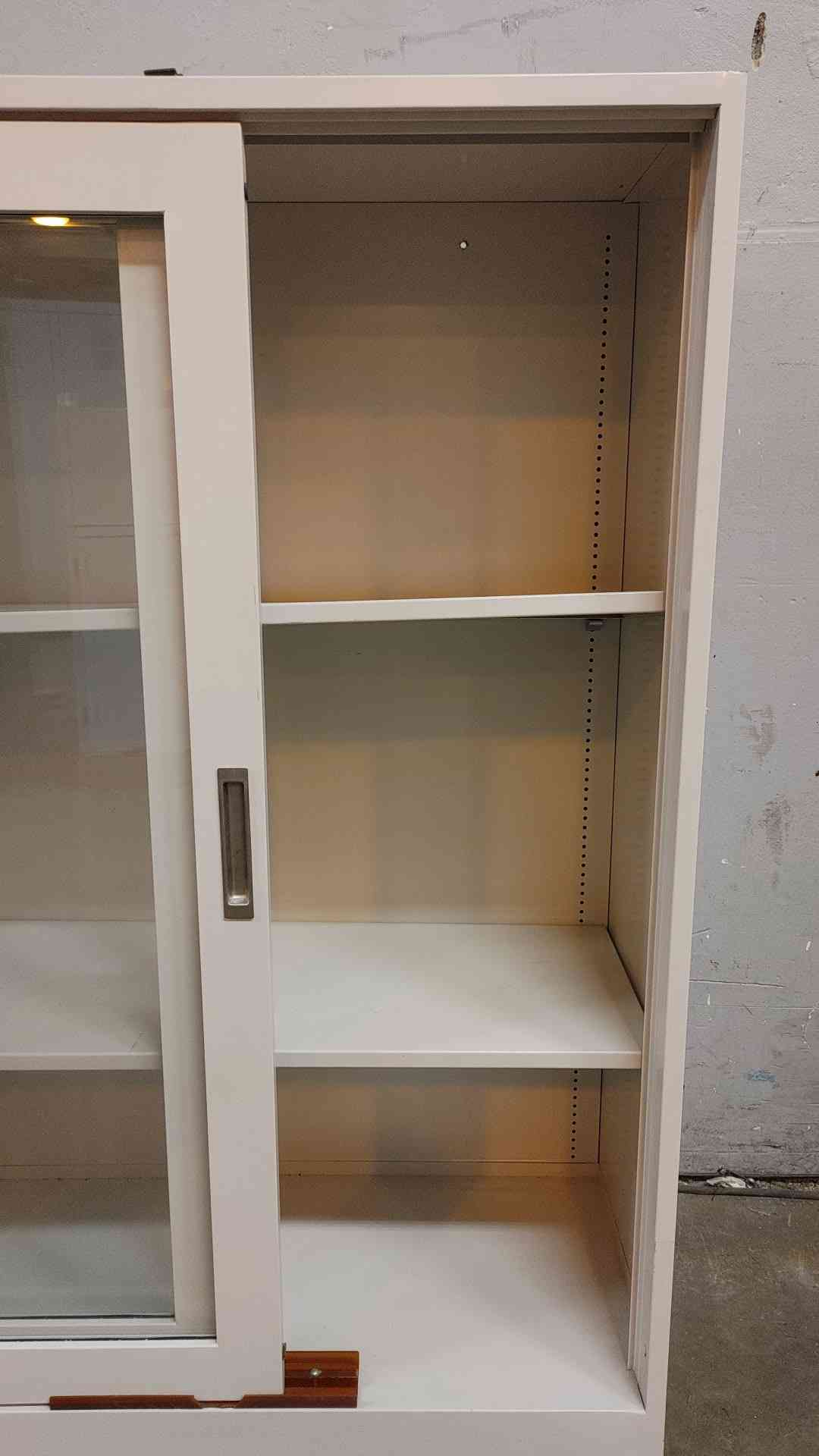 50" Tall Dual Sliding Glass Door Overhead Casework (108628)