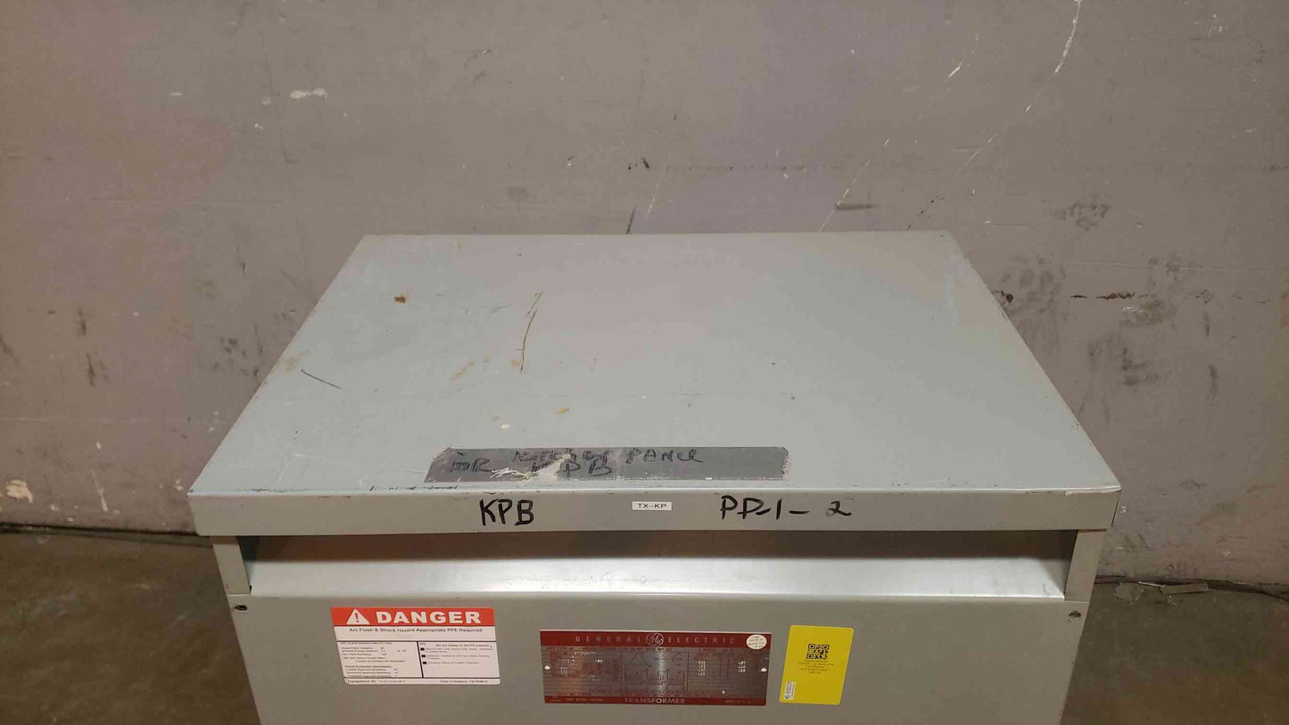 GE 112.5KVA 3PH Transformer 9T23B3875 480v x 208/120v (SKU: 108693)