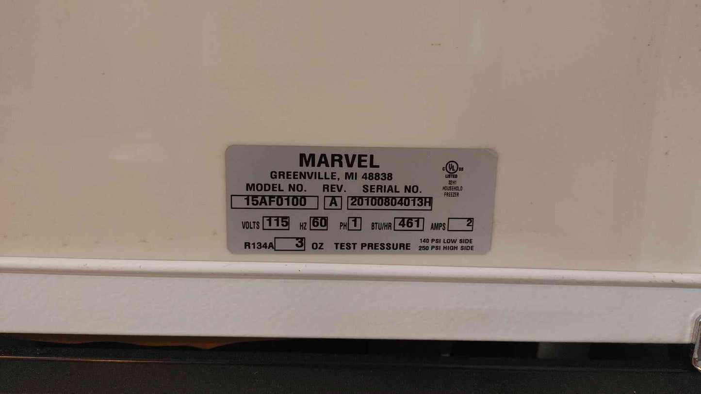 Marvel Scientific Undercounter Laboratory Freezer 115V 1PH 15AF0100 (108722)