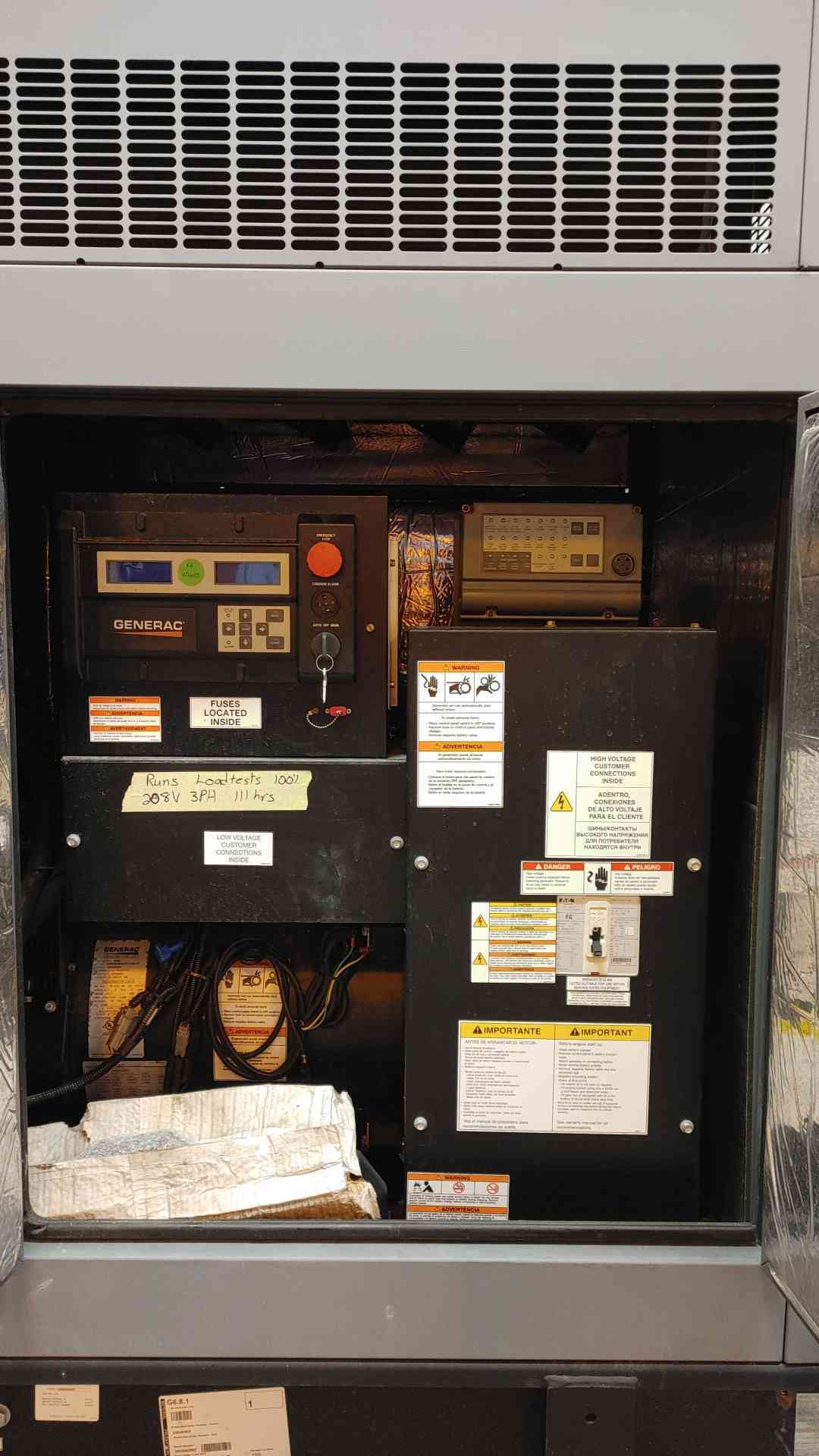 Generac 60KW Generator 120/208V 208A 75KVA 3PH LP/NG 111Hrs SG60 (108784)