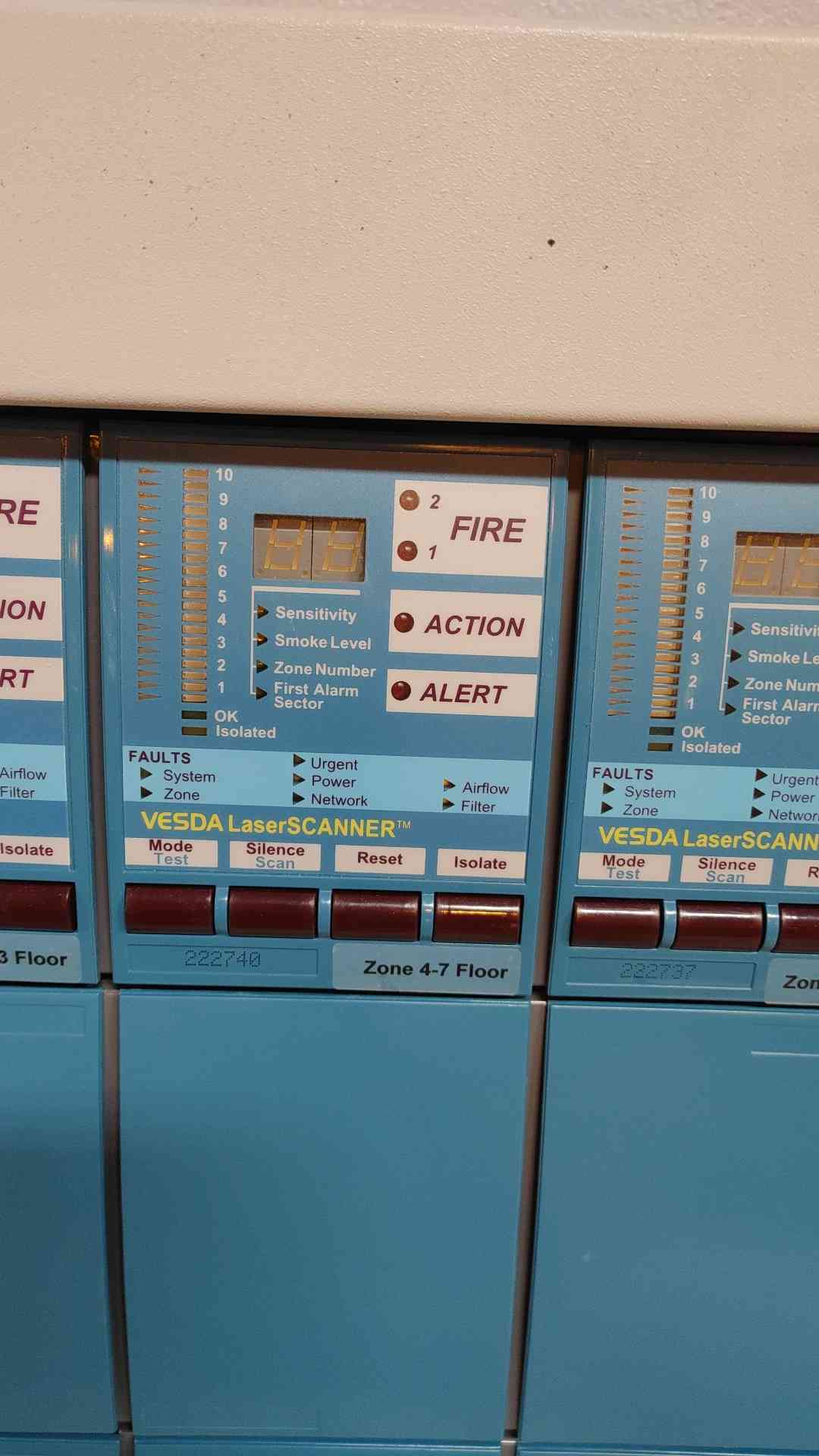 Vision Systems Fire Alert Panel w/ 5 Vesda Laser Scanner Modules (108958)