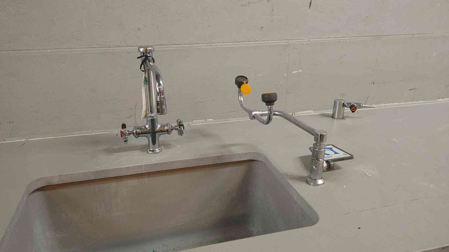 7'9" Duralab Sink & Cabinets Combo Drawers Faucet Eyewash Metal Lab Bench Casework (109186)