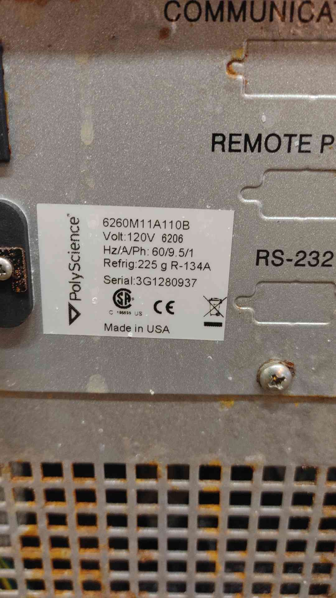 Polyscience 6300 Series Chiller 6260M11A110B 120V 60Hz R134a (109239)