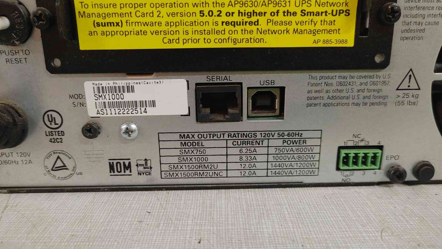 Schneider Electric APC SMX1000 8.33 Amp 800 W (109435)