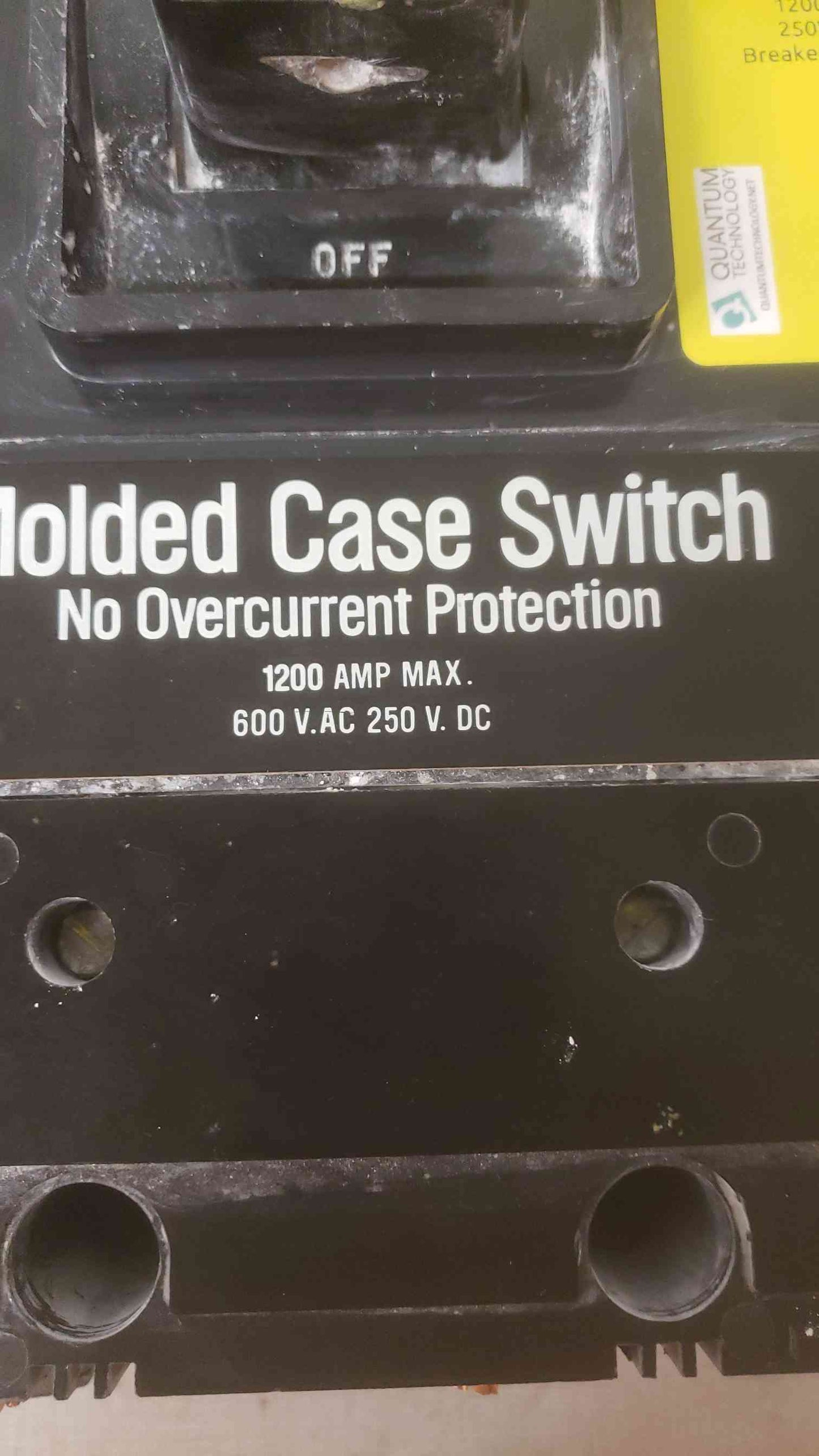 Westinghouse 1200A 600VAC-250VDC 3 Pole Breaker (SKU: 109592)