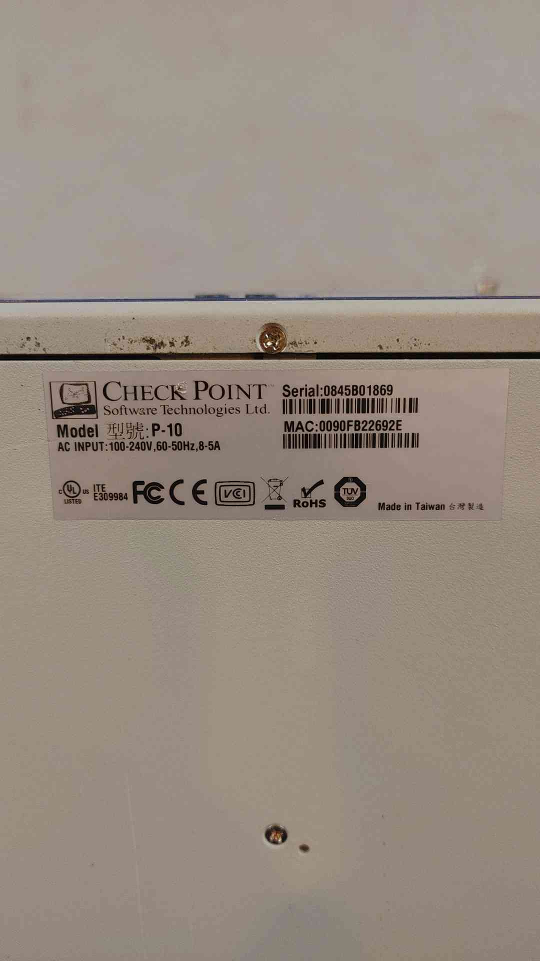 Check Point P-10 Network Firewall Security Appliance(SKU: 110134)