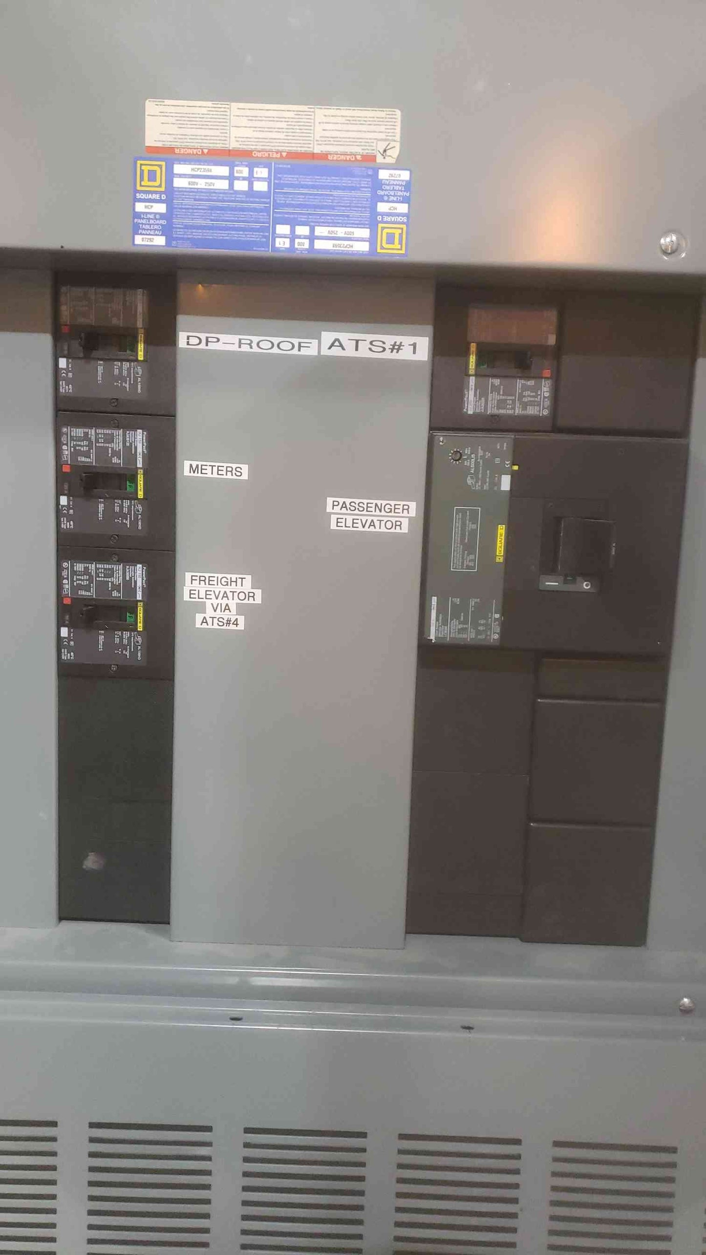 Square D I-Line HCP Panelboard 800A 600V~250V HCP23598 5 Breakers