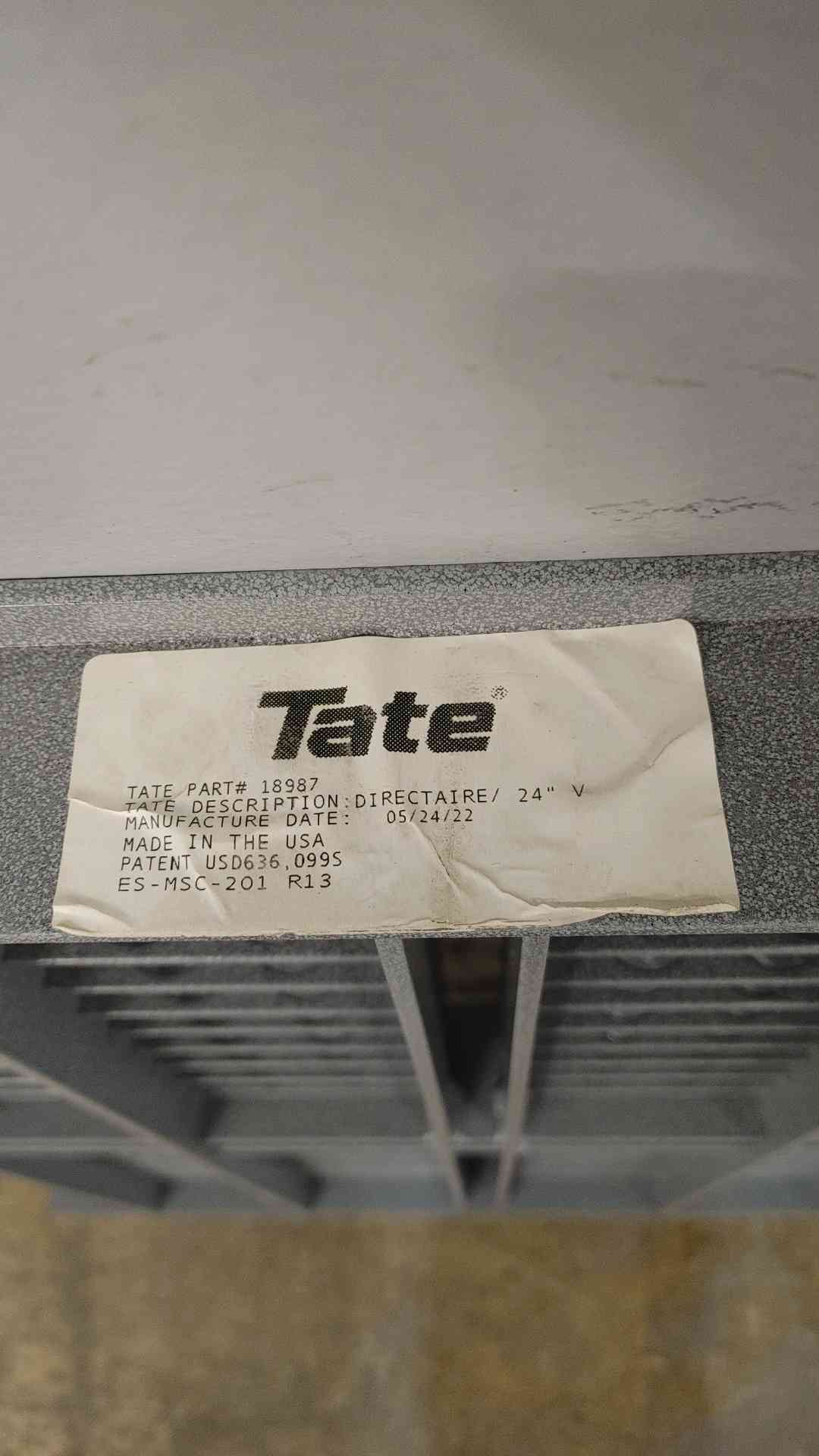 Tate Raised Access Floor Tile 18987 Hivelocity Perforated 2'x2' (SKU: 110904 )