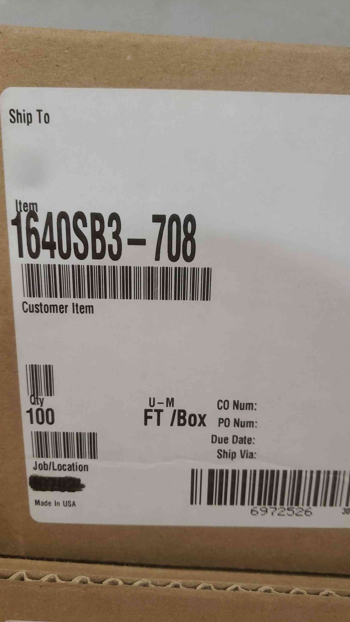 NEW in Box TRIM-LOK 100ft 1640SB3-708(SKU: 111150)