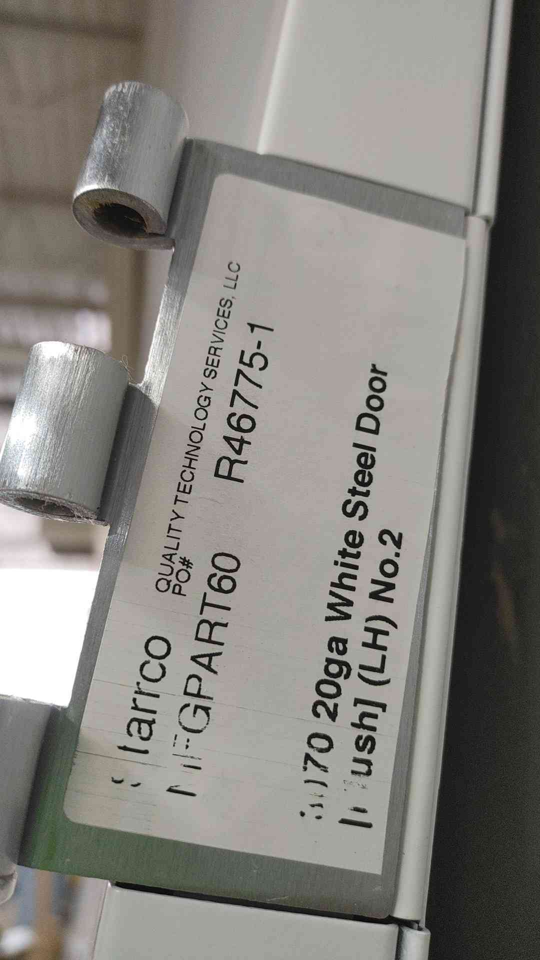 NEW Starrco 20ga White Steel Left/Right Matching Doors (SKU: 111284)