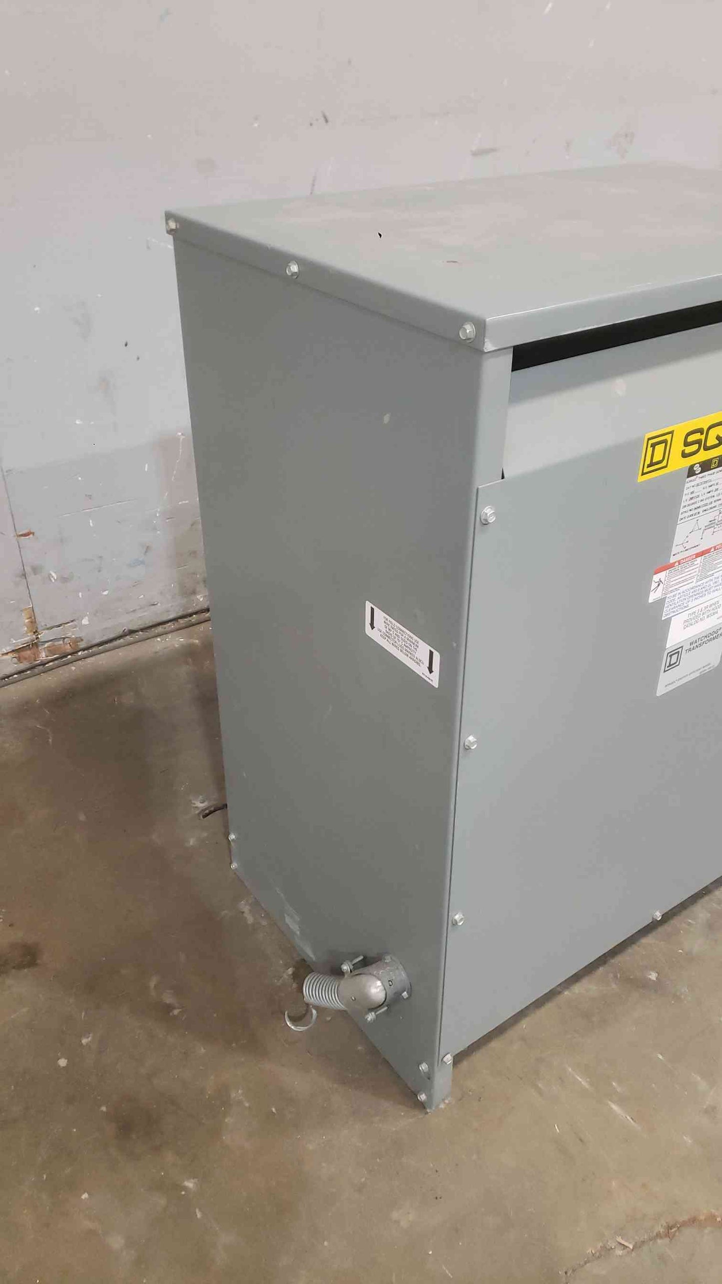 75KVA Square D 480v x 208Y/120 90/208A Class AA Transformer EE75T3HFCU (SKU: 112175)