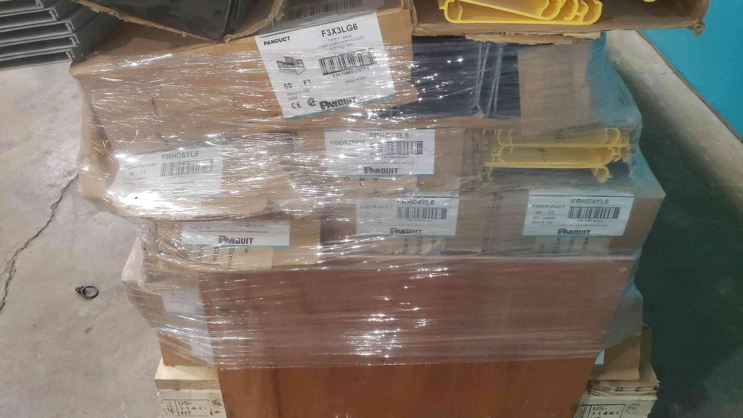 Panduit FiberRunner Pallet Lot FRHD2KTYL FRHC6YL6 FRHC4YL6 F3X3LG6 Cable Raceway