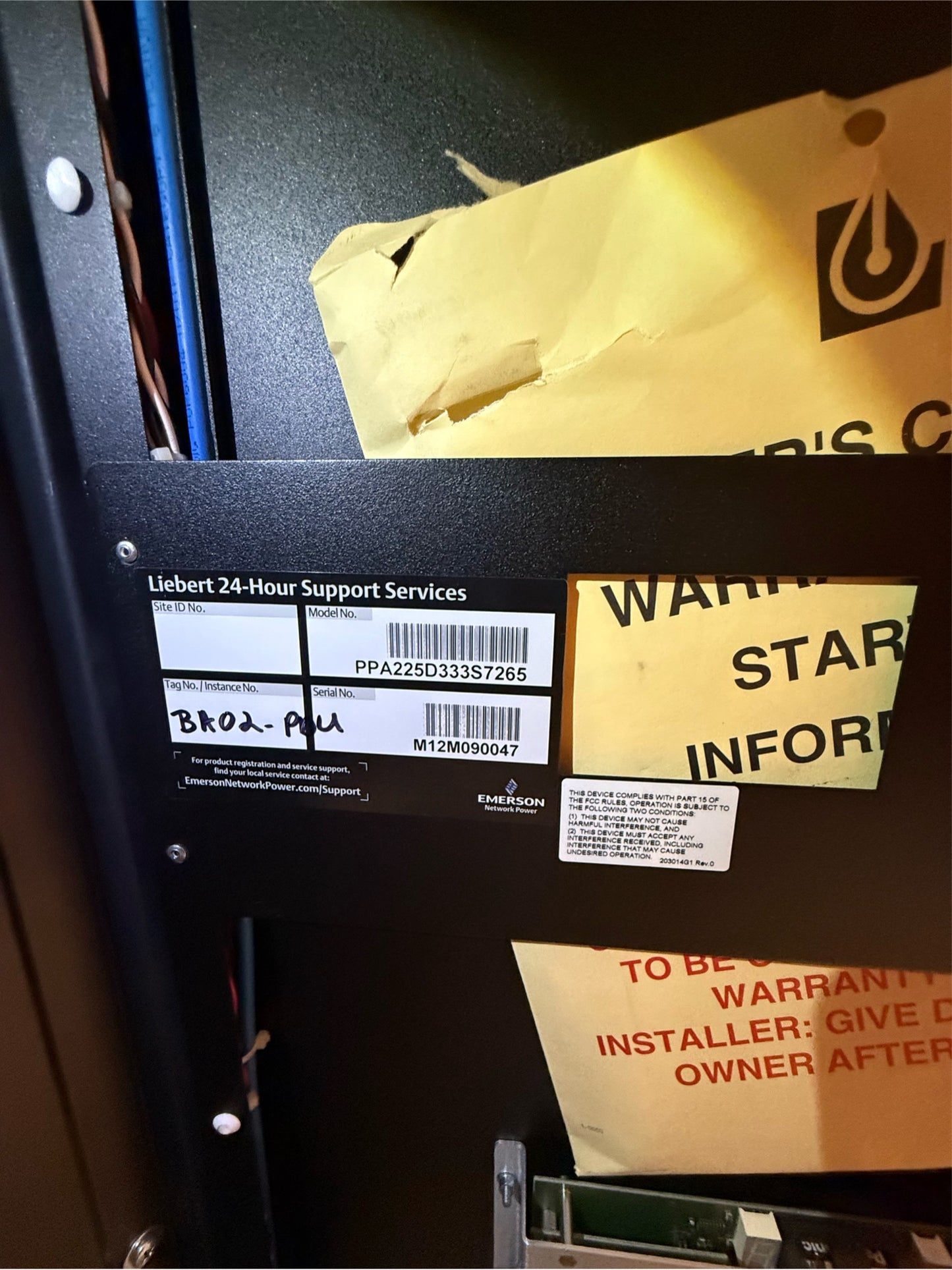 225KVA Liebert PPA225D 480V x 240V Step Down PDU 2012
