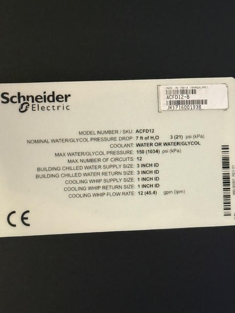 APC Schneider ACFD12 Cooling Distribution Unit 12 Circuit Data Center CDU