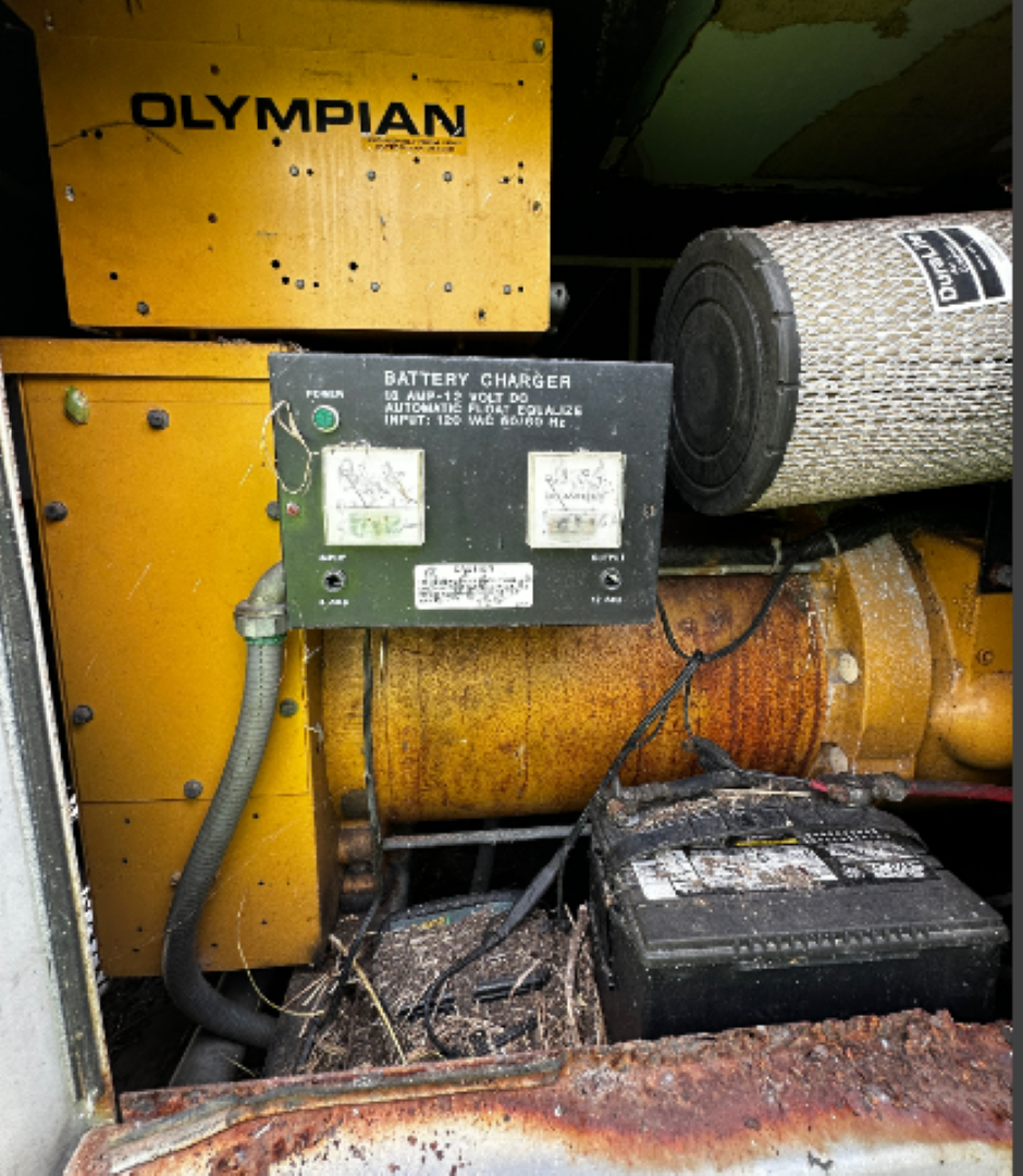 40kW Diesel Olympian Cat 3054 Generator 1ph 120/240 '93