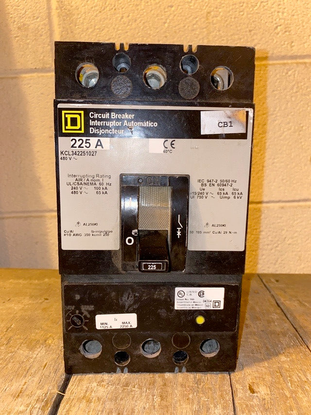 225A Square D KCL342251027 Circuit Breaker(S6LLST1336)