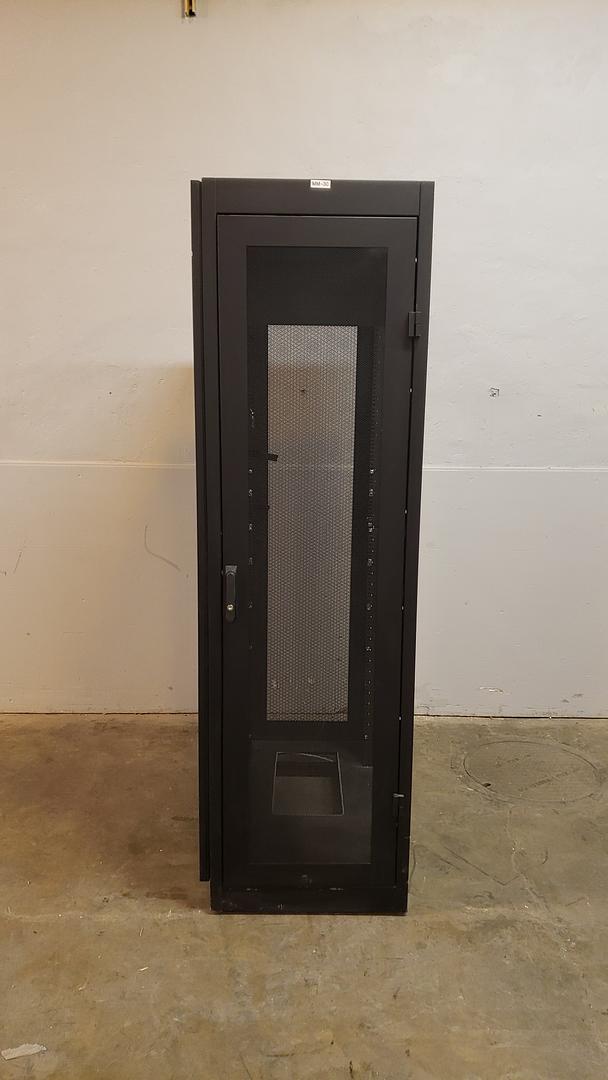 42U Black Server Rack Front & Back Doors