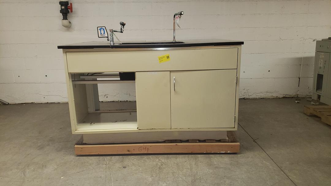 62" Kewaunee Black Epoxy Sink Bundle w/ Missing Door(S6LLST7309)