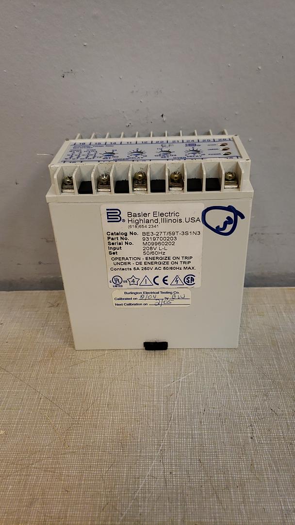 Basler Electric BE3-27T/59T-3S1N3(S6LLST9016)