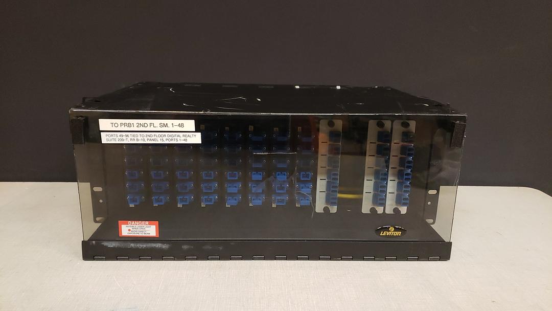 Leviton 4U Fiber Patch Panel w/ Bulk Heads
