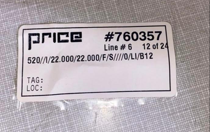 PRICE Return Air Grille 22"x22"x2" #760357(S6LLST4541)