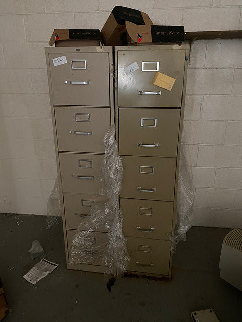 *Pickup Only* Vertical Metal Filing Cabinet 5 Drawer No Keys(S6LLST0482)