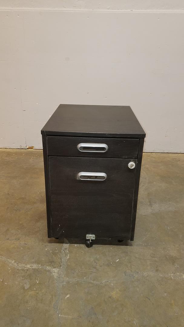 *Pickup Only* Small Rolling 2 Drawer File Cabinet W/Lock S6LLST10078(S6LLST10078)