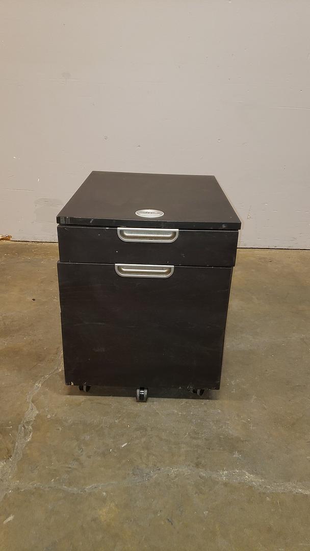 *Pickup Only* Small Rolling 2 Drawer File Cabinet W/Lock(S6LLST10076)