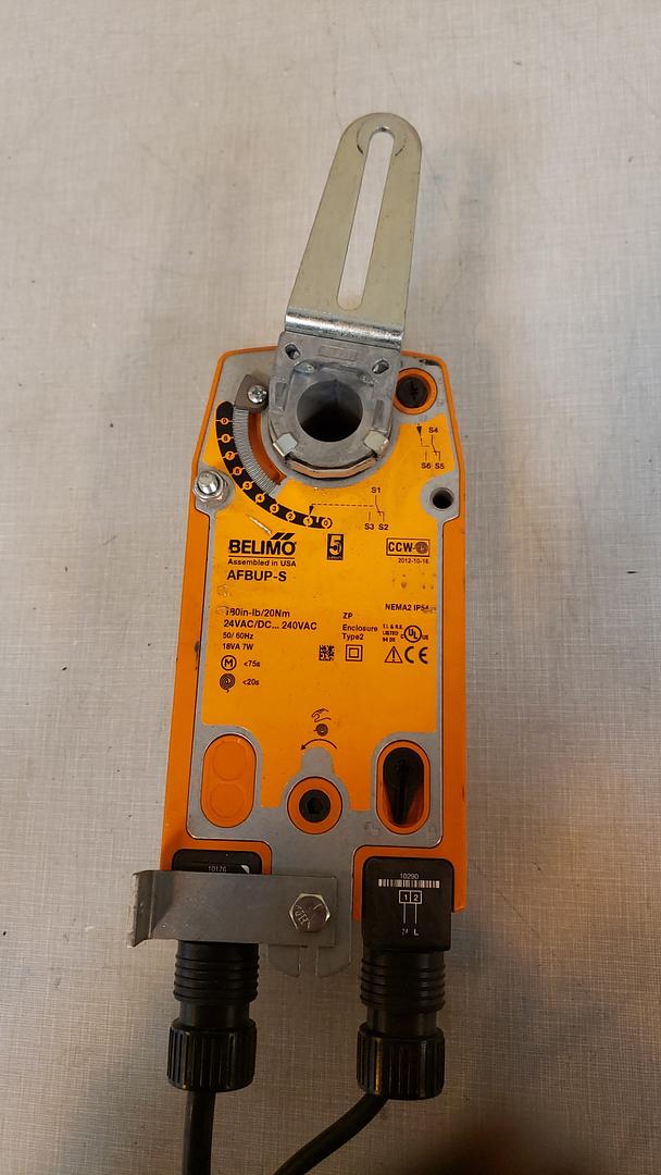 *Pickup Only* Lot of 2 Belimo AFBUP-S Actuator, 180in-lb 20Nm, Spring Return, AC 24-240 V / DC 24-125 V(S6LLST8130)