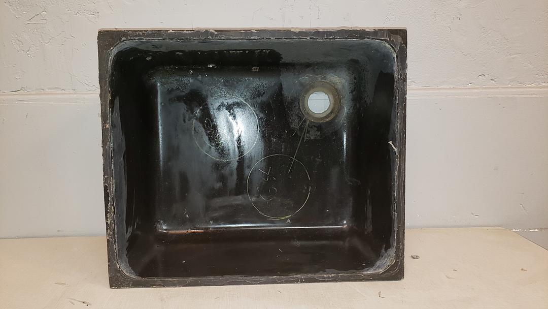19x9x16 Black Epoxy Sink