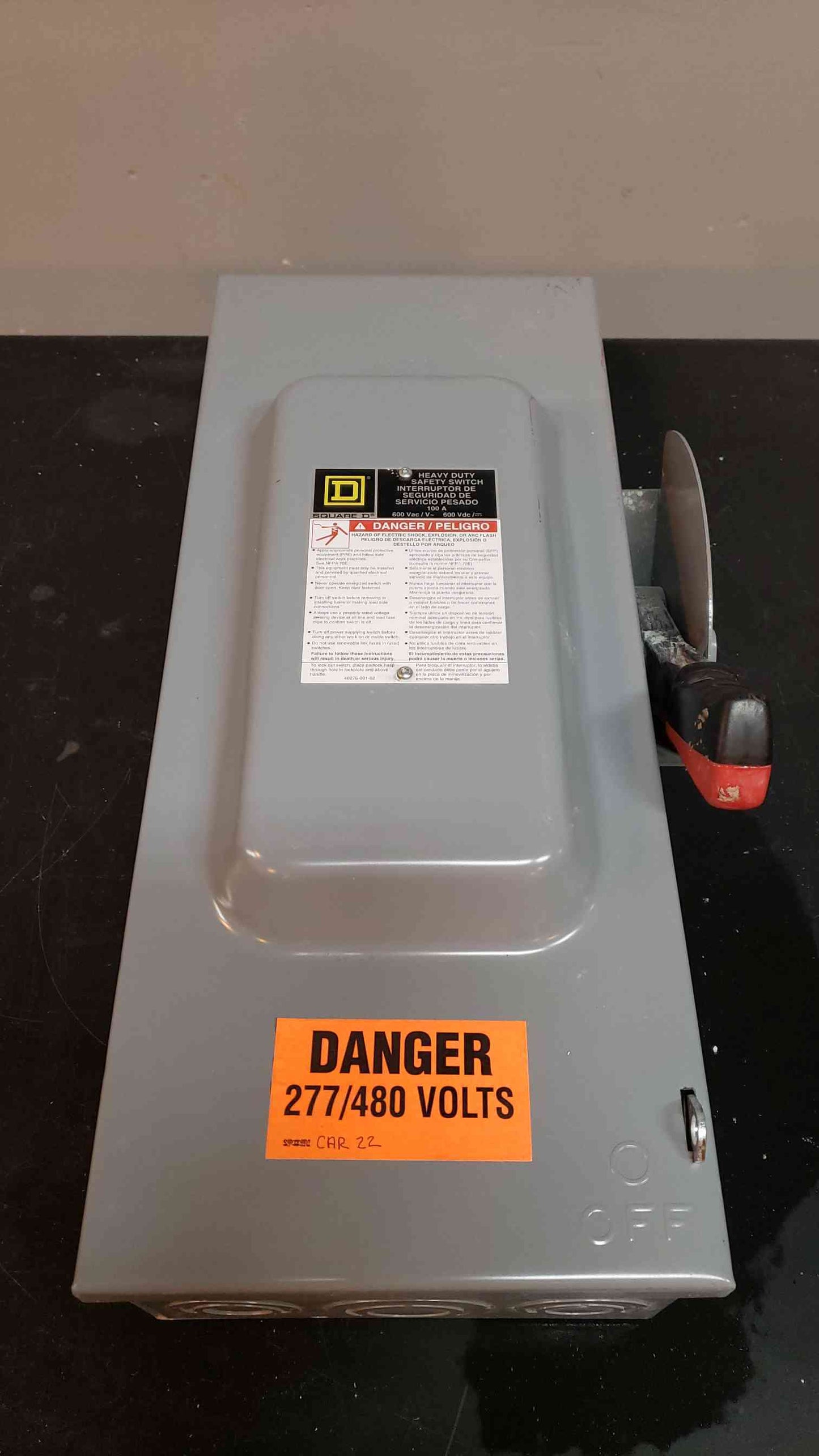 100A Heavy Duty Safety Switch Square D H363N(Q16507)