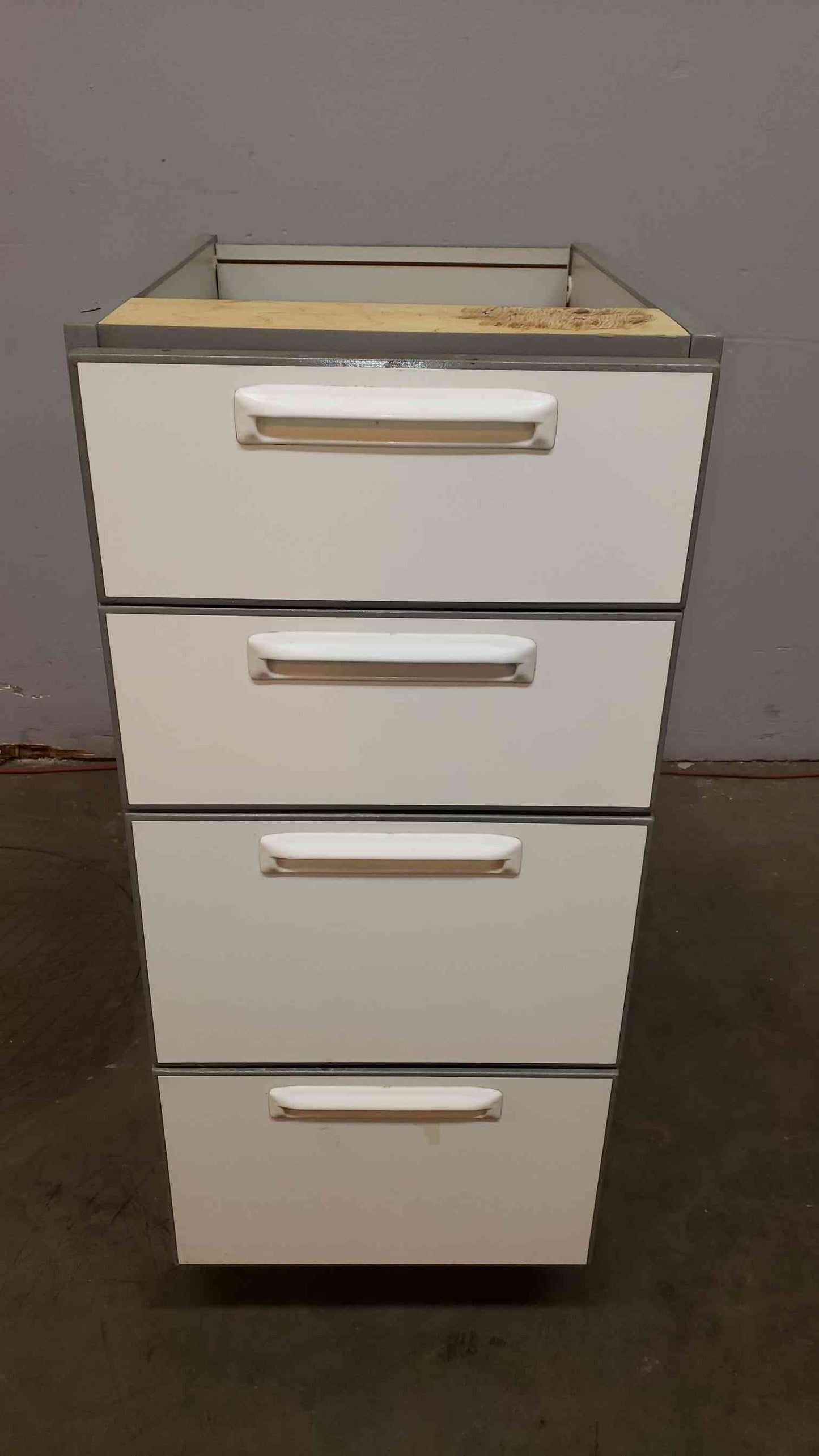 15" Recessed Wooden Casework W/ 4 Drawers(Q16692)