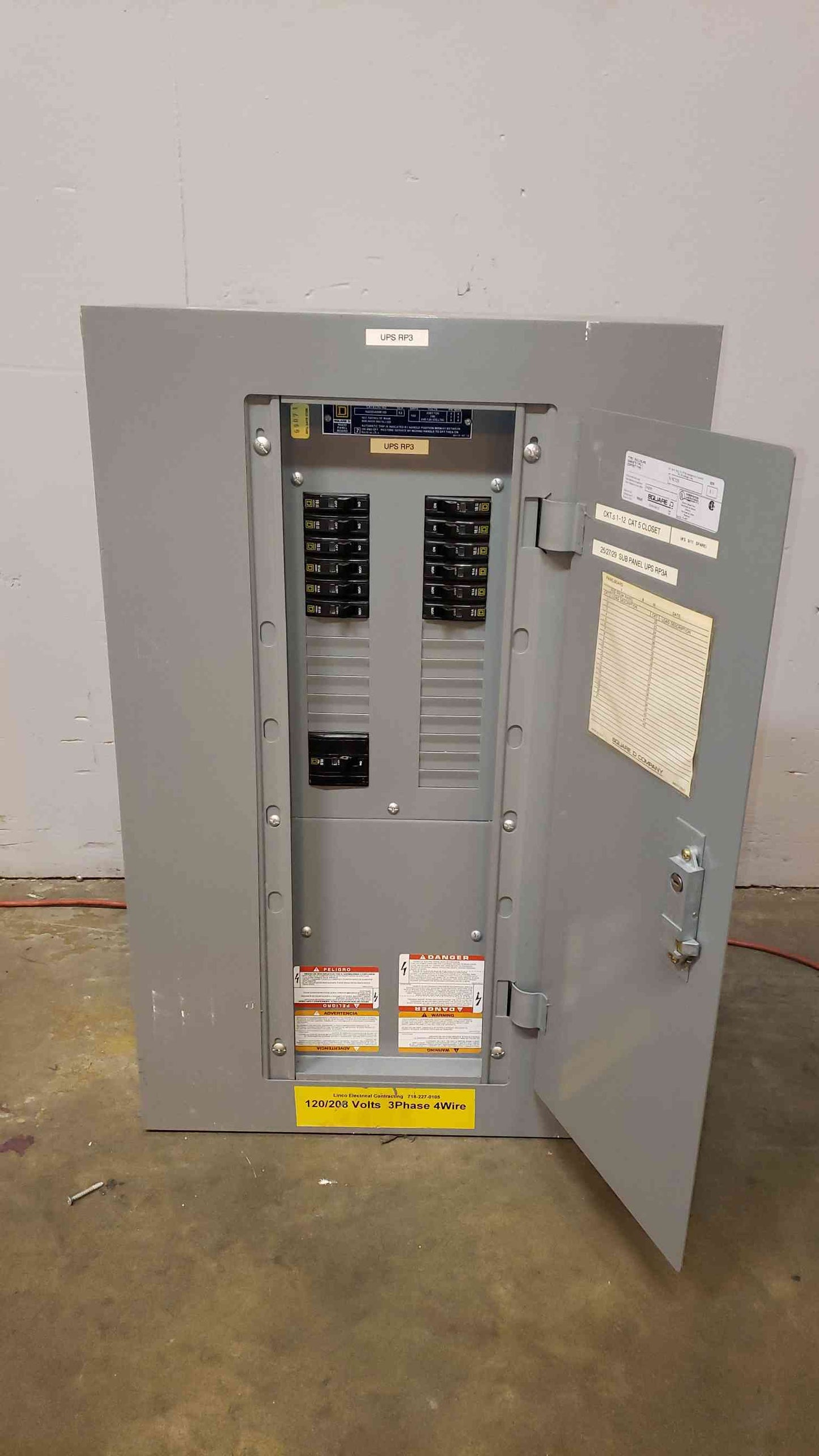 100A NQOD Square D 120/208v Panel Board(100288)