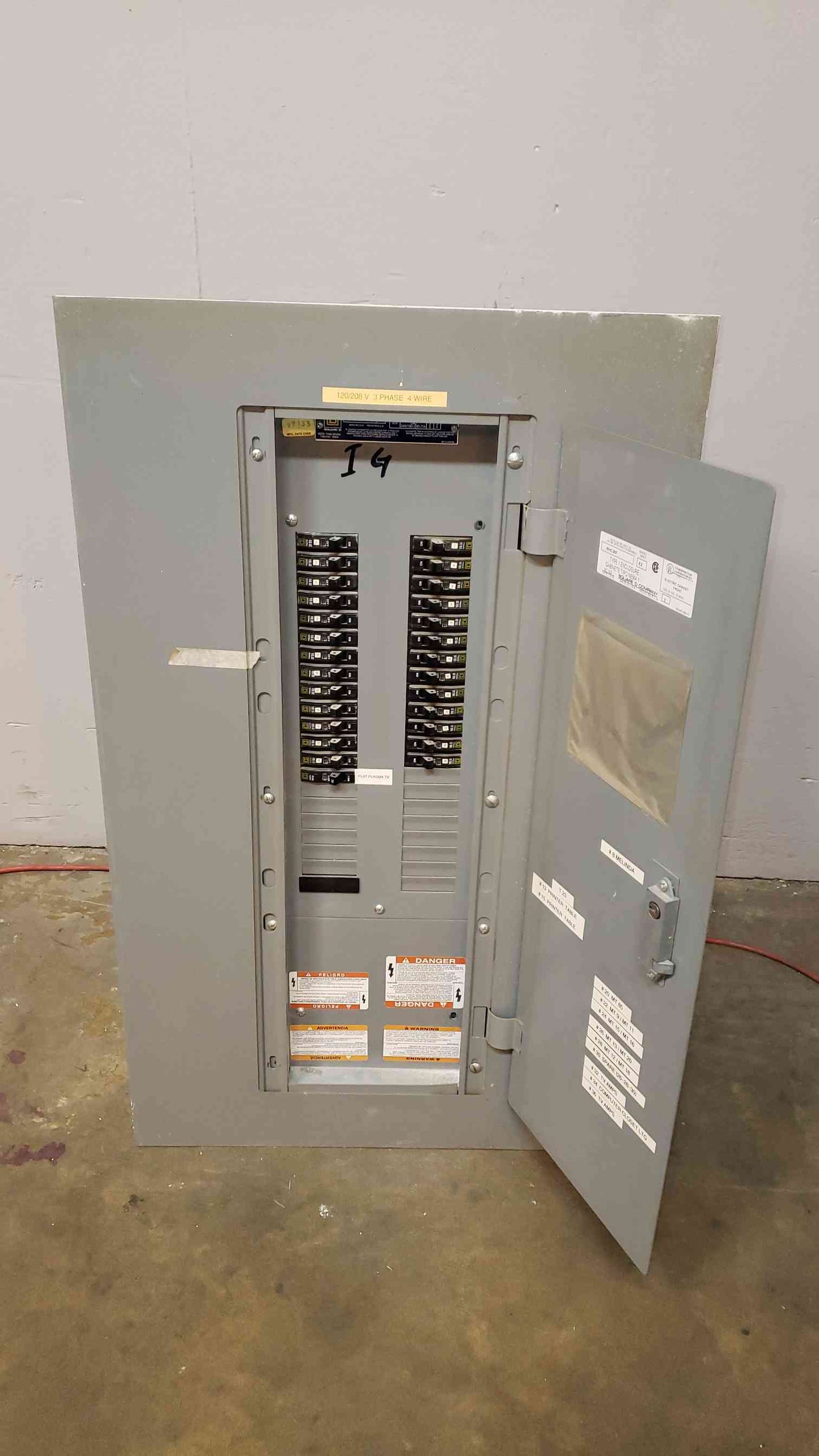 225A NQOD Square D Breaker Panel Board 120/208/240V(100294)