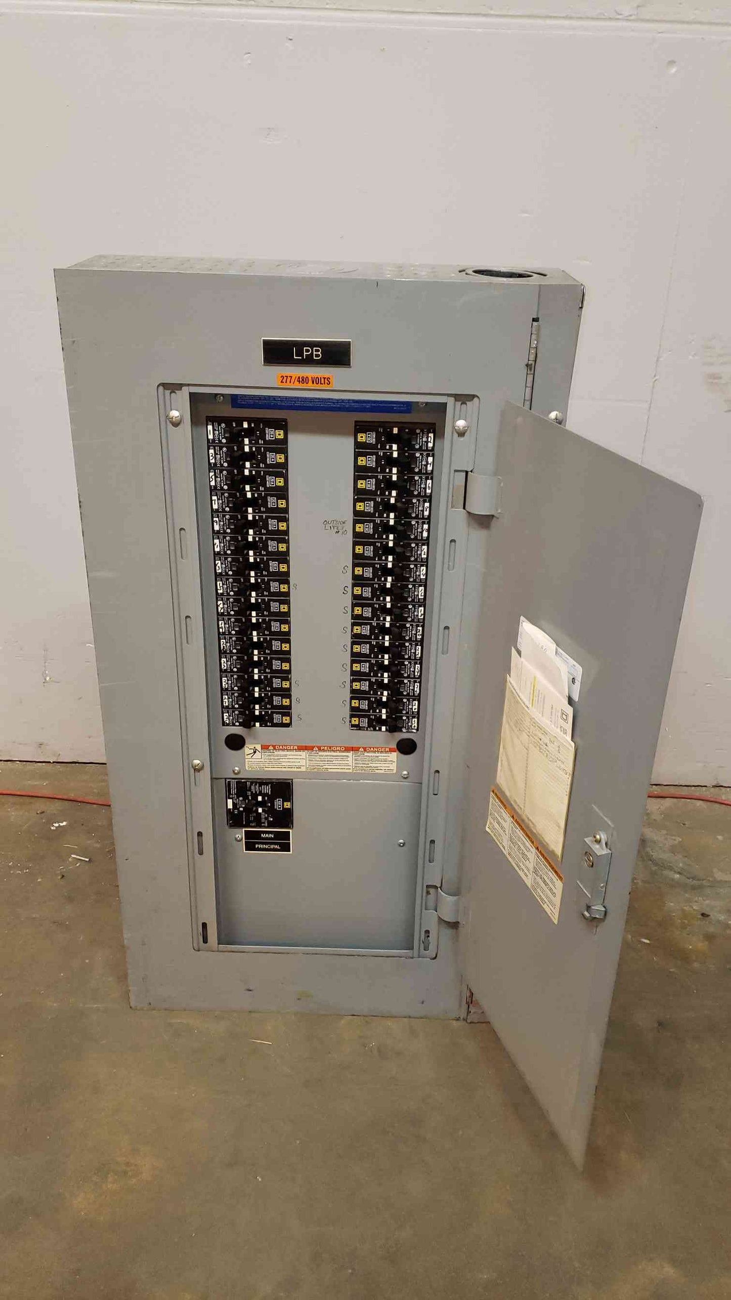 100A NF Square D Panel Board NC38SHR w/ Main 480V LOADED(100299)