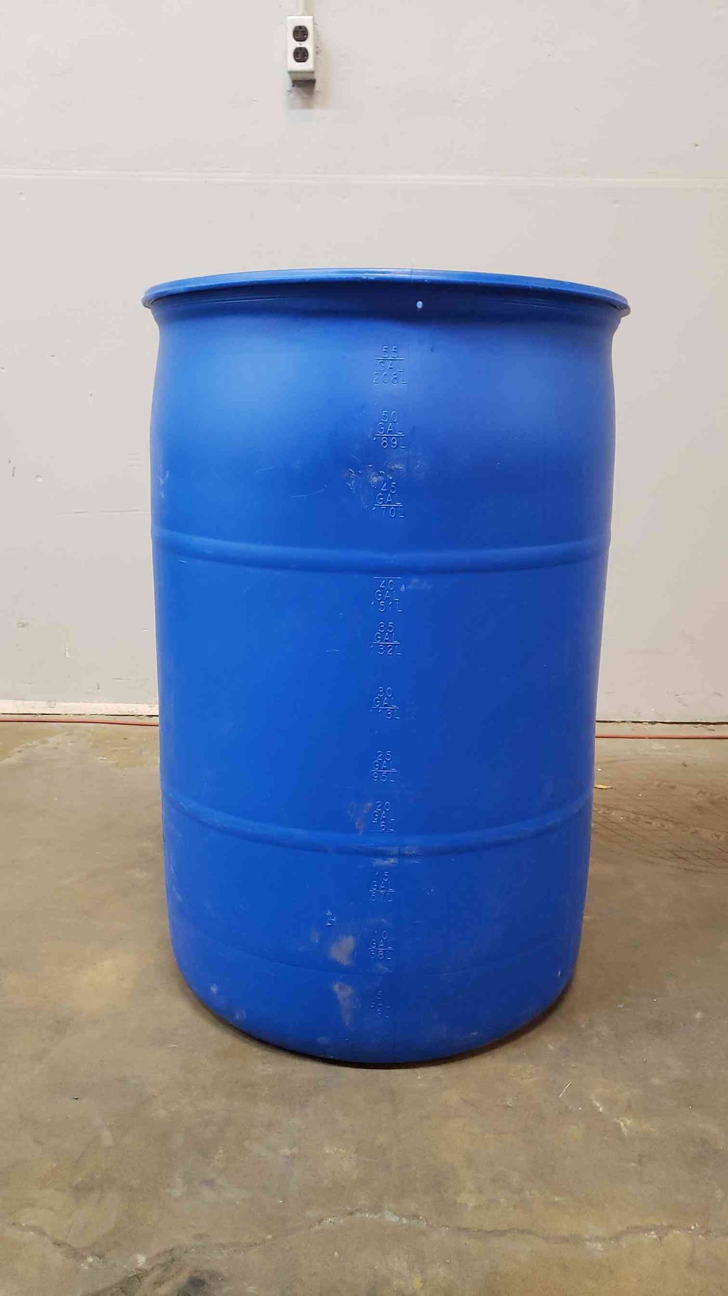 *Pickup Only* Blue Plastic 55 Gal Container(100589)